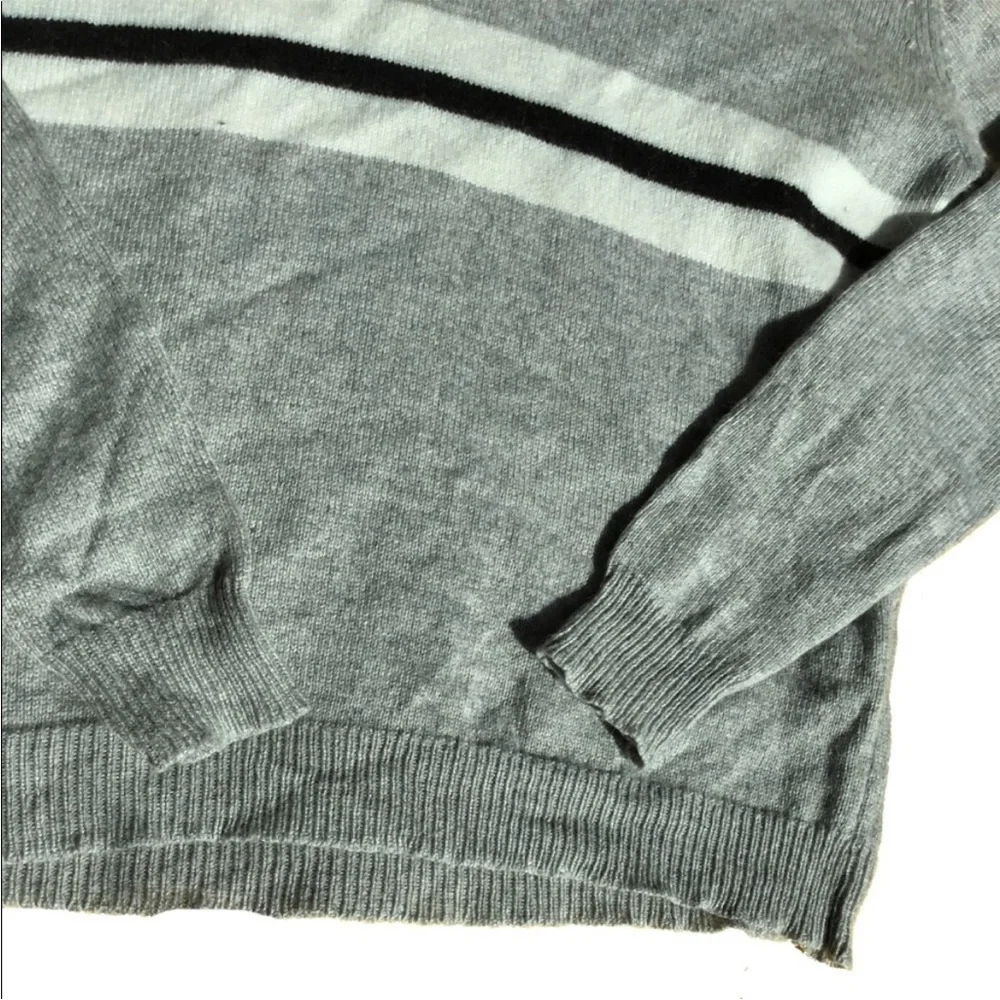 ⛱️Brandy Melville - Gray Rugby Stripe Sweater - One Size
